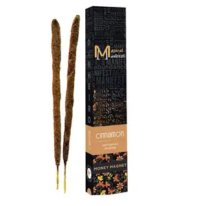Canela Money Magnet Cinnamon Magical Manifest Incense Sticks - 6 Hand-Rolled Artisanal Sticks for Meditation & Manifestation