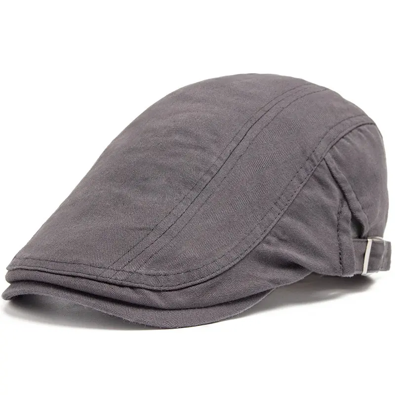BIGWIG Adjustable Unisex Cotton Flat Cap - Casual Outdoor Solid Color Newsboy, Gatsby Ivy, Irish Cabbie Hat for Golf, Driving, Casual Outdoor Hat, Solid Color Hat summerwins,summerwins