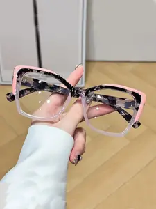 Unisex Blue Light Blocking Glasses, Square Frame, Casual Style, Non-Color Changing, Decorative Lens, All Seasons, Daily Use