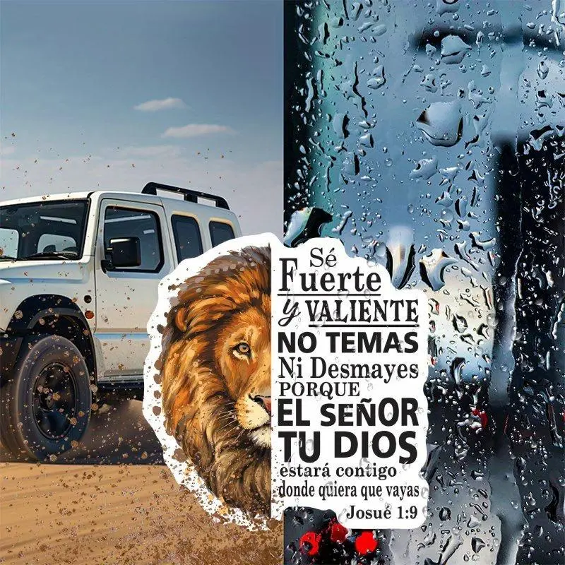 Lion & Letter Pattern Car Sticker, Car Decal, Car Exterior Decorative Sticker, Vinyl Sticker for Car, Laptop, Motorcycle, Water Bottle, Notebook