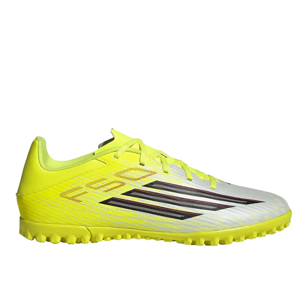 adidas Mens F50 Club Turf Soccer Cleats  - White, Yellow