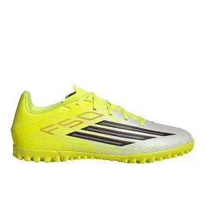 adidas Mens F50 Club Turf Soccer Cleats  - White, Yellow