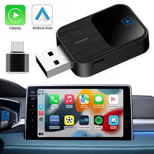 2026 Car Wireless Smart Dongle Wired to Wireless CarPlay & Android Auto No Dash Removal Instant Connect Voice Control for iPhone & Android Not for BMW Tesla Subaru