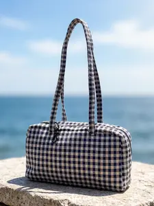 Elegant Plaid Underarm Bag for Women, Luxurious Design Wallet, Large Capacity Crossbody Shoulder Bag, Spring Summer Commute Fashion Accessory, Fashion Satchel