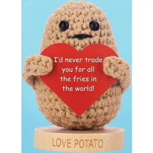 Romantic Crochet Potato Doll with 30 Love Notes - Thoughtful Gift for Husband, Boyfriend |   Handmade Anniversary Present, Birthday Surprise |   Reusable Keepsake, Unique Couples Gift Idea