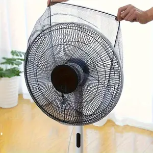 Washable Fan Dust Cover with Mesh Safety Net, Finger Protection, Dustproof, Improves Air Quality, Reusable, Easy to Clean, Home Office Use