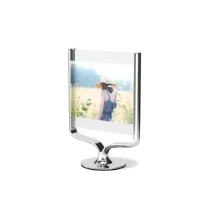 Umbra Wishbone Picture Frame - Decorative Metal Frame for Wall Art, Transparent and Glass Material, Ideal for Landscape and Photo Display Border Float