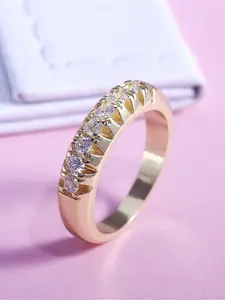 1 PC Glamorous Cubic Zirconia Ring For Women Wedding Engagement Valentine's Day Party Gift Artificial Zircon Rings
