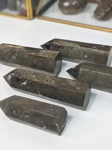 Chalcopyrite Tower Natural Stone Mineral Specimen Point Wand Copper Iron Sulfide Healing Crystal Generator Obelisk Polished Free Standing
