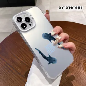 Whale Shark Coastal Vibe Case for iPhone 17 16 15 14 Pro Max 13 12 11 XR XS Plus Shockproof Anti-Scratch Durable PC Back Protective Cover