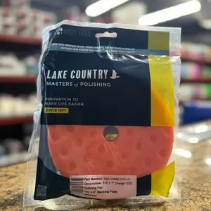 Lake Country HDO CCS Foam Polishing Pad - 5.5'' & 6.5'' Orange
