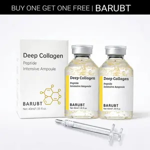 【BARUBT】2 Bottles Deep Collagen Peptide Ampoule Syringe Serum 40ml Anti Aging Concentrate for Skin Care Intensive Ampoule with Peptide Formula and Syringe Design Mother's Day Gift, Concentrated