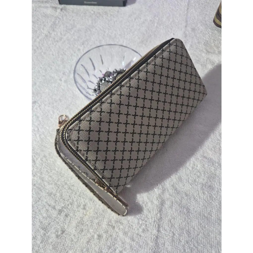 Women's Double Zipper Long Wallet Large Capacity Phone Clutch Purse & Card Holder in
