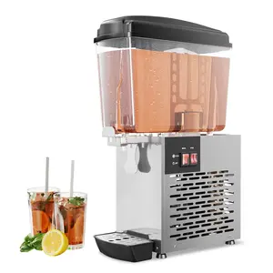 18LX1 Commercial Beverage Dispenser, 1 Tank Iced Tea Drink Machine, 150W Juice Dispenser Stainless Steel Design, Fast Cooling, Easy to Clean, Perfect for Restaurants, Hotels, and Parties, 115V