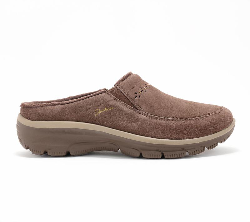 Skechers Easy Going Water-Repellent Studded Suede Clogs