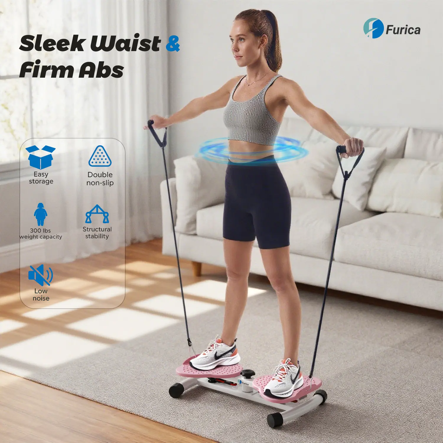 Waist Sculptor Machine Twister, Waist Twist Disc with Resistance Bands and Foot Massage, Waist Twisting Disc Board for Women Adults Cardio Weight Loss - Home Fitness Gym Equipment (A Waist Sculptor Machine Twister, Waist Twist Disc with Resistance Bands and Foot Massage, Waist Twisting Disc Board for Women Adults Cardio Weight Loss - Home Fitness Gym Equipment (A