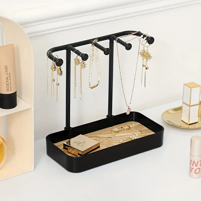 Desktop jewelry rack for necklaces, jewelry storage rack, home makeup display stand for hair clips, earrings and hair decorations, Jewelry Storage Unit