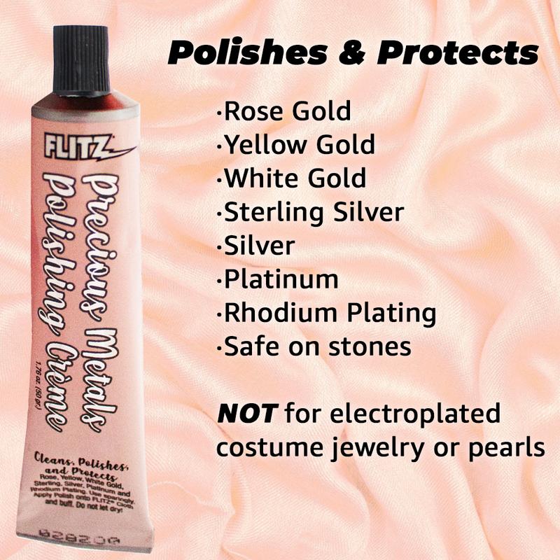 Flitz Precious Metals Polishing Creme - For Jewelry; Gold, Silver, Sterling Silver Cloth Household