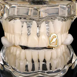 Hollow Lightning Tooth Grillz – Y2K Hip Hop Jewelry for Men & Women, Couple Gift