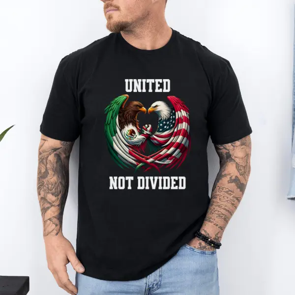 Mexican American Shirt,United Not Divided Shirt, Mexican and USA Flag Shirt, Mexican Prrotest Shirt, MAGA Immigration Tee, Support Mexican Shirt, Protest Mexico Shirt, Support Immigrant Shirt, Mexican Pride Shirt