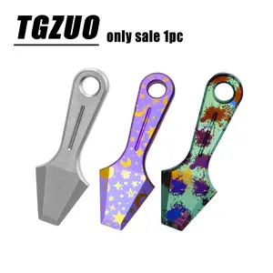 Multicolor Edc Pry Bar, Titanium Alloy Mini Size Pry Bar, Keychain Accessory, Durable and Portable Tool for Everyday Carry