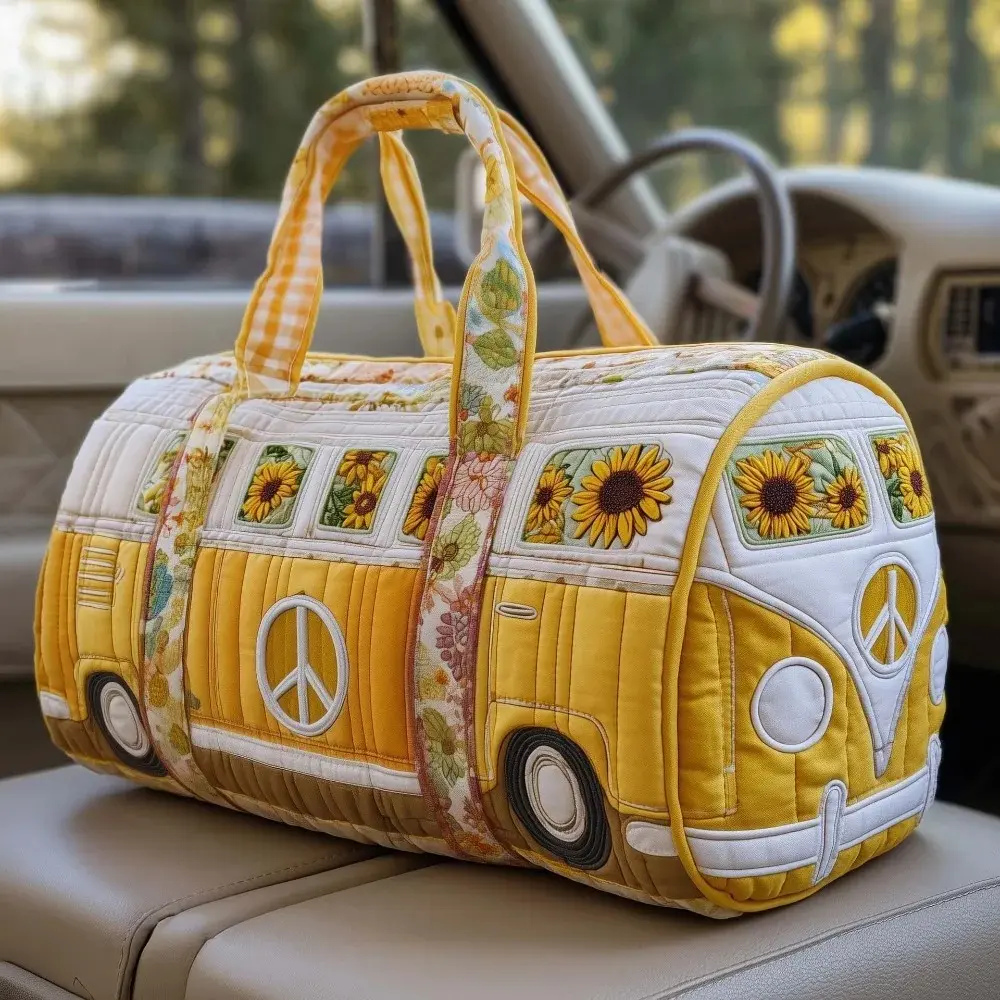 Adjustable Strap Quilted Duffle Bag Large Capacity Tote Bags Short-distance Handbag 3D Quilting Craft Travel Duffel Bag