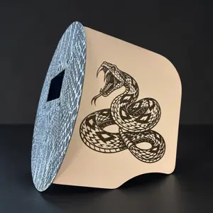 Rattlesnake Engraved Carbon Fiber Pancake Welding Hood
