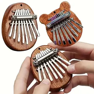 Mini Kalimba, 8 Keys Mini Kalimba, Finger Thumb Piano, Marimba Music Good Accessory Pendant Gift, Concert & Mallet Percussion