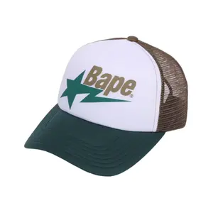 Bape Sta Logo Trucker Hat 2025 ABC Green