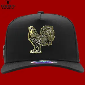 Ferreti Hats PREMIUM FT108 Gallo de Metal Baseball Cap for Men - With Black Pin