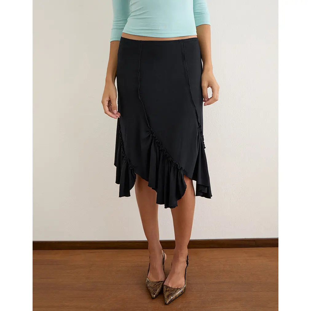 Sumiatun Midi Skirt in Jersey Black