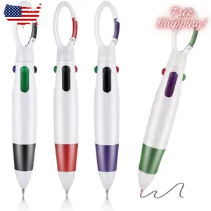 Retractable Shuttle Pens, 4 Count 4-in-1 Multicolor Ballpoint Pens 1.0mm