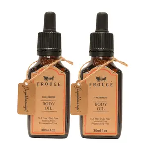 Frouge Radiance Duo – 2 Pack Luxury Body Oil for Men & Women – Lightweight Hydrating Body Oil with Argan, Jojoba & Vitamin E – Nourishing Dry Skin Treatment – 30ml Each