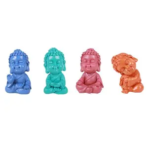 Colorful Little Buddha Figurine