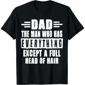 Bald & Proud Dad Father's Day Humor Shirt - Funny Hair Loss Cotton Gift