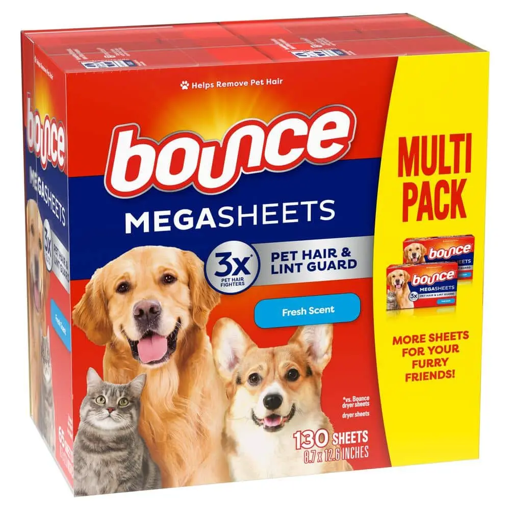 Pet Hair and Lint Guard Mega Fresh Scent Dryer Sheets (130-Count)