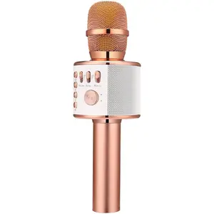 Karaoke Microphone, 3-in-1 Portable Handheld Mic Speaker for All Smartphones,Gifts for Girls  Adults All  Q37(Rose )