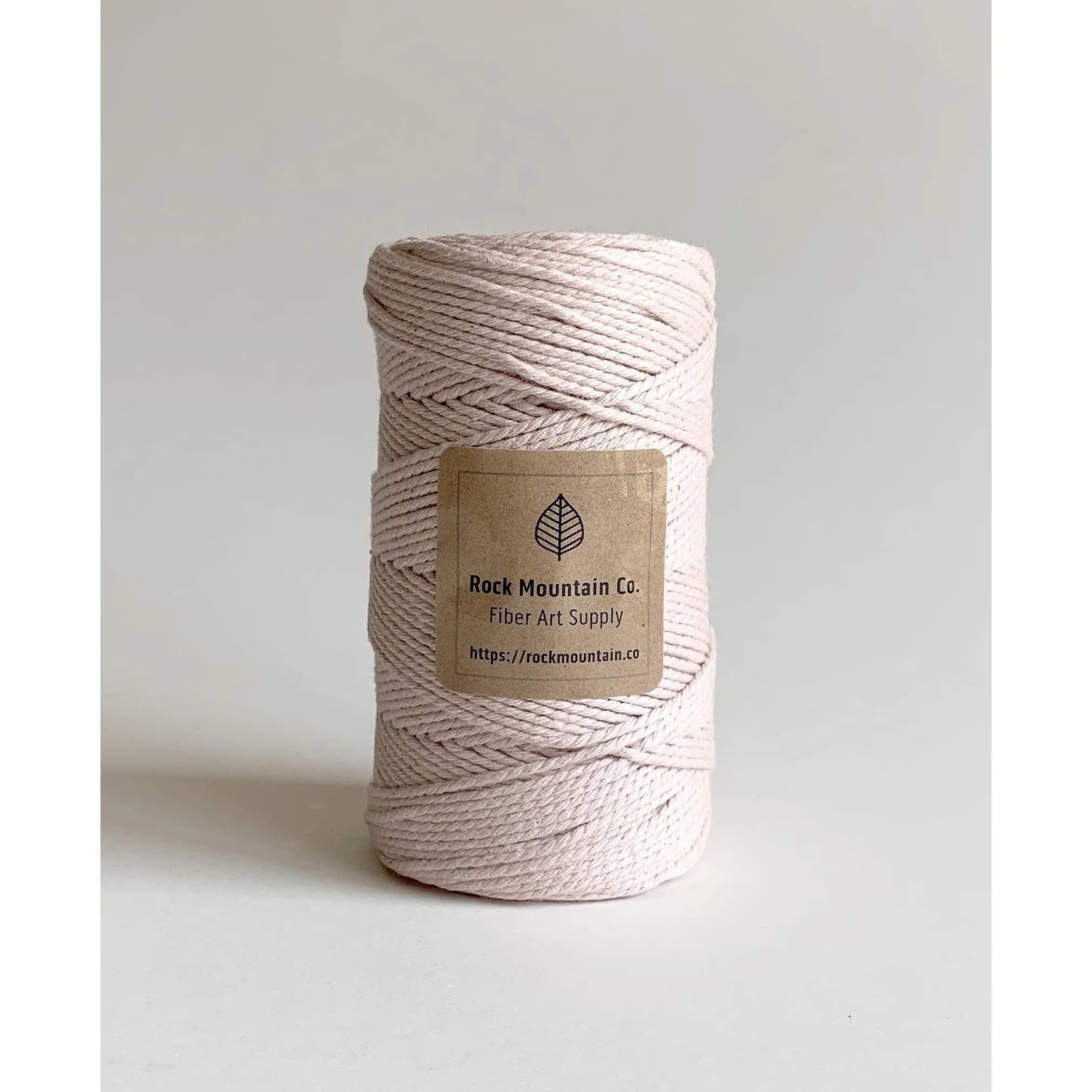 2mm 2 Ply Macrame Cord 2 Strand Twisted Cotton Craft Rope - Light Pink Fiber Art String