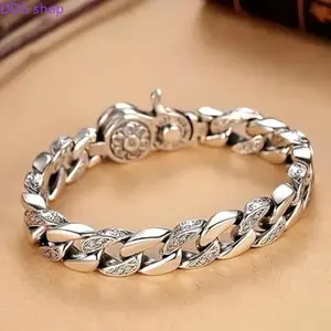 Silver Plated Rotating Charm Bracelet, Dainty Fashion Bangle for Women, Minimalist Daily Wrist Jewelry, Fidget Spinner Stress Relief Accessory,  Birthday Holiday Gift for Friends, Family & Besties