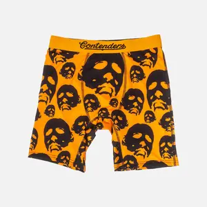 Contenders Men's Halloween Print Boxer Briefs - Menswear Underwear with Polyester-Spandex Blend, Comfortable Waist, Inseam Length Options, Ride Control