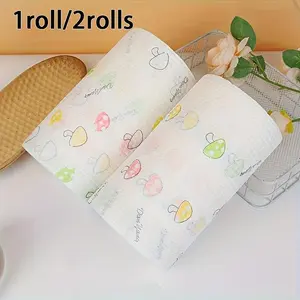 Washable Kitchen Paper Towel, Reusable Paper Towels, 400pcs/set Absorbent Non-stick Oil-absorbent Roll, Durable Kitchen Cleaning Essentials for Home Car Living Room Toilet