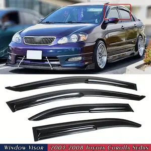 For 2003-2008 Toyota Corolla Sedan (Not for Coupe Models)| Custom 4Pcs Acrylic Window Visors Rain Guards Deflectors| Scratch Resistant & Easy to Install🔥#Valentines Gift#ToyotaCorollaVisors#WindowDeflectors