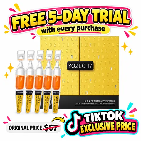 [Video Exclusive] YOZECHY Sweden-Sourced Astaxanthin 3D HA Hydra Face Serum • Hydrates & Firms • Anti-Wrinkle & Anti-Aging • Evens Tone & Fades Spots • For Sensitive Skin | Achieve Glass Skin.Holiday Sale，Black Friday，Cyber Monday，Thanksgiving