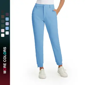 MAELREG Women's Golf Pants with 4 Pockets Running Track Pants Lightweight Quick Dry Sweatpants Ankle Zip Womens Joggers