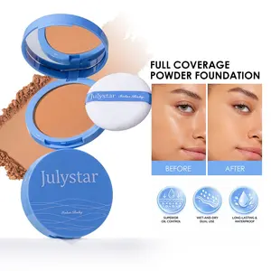 Julystar Matte Powder Foundation, Natural Finish Makeup Base, Lightweight & Breathable Formula, Perfect for Daily Use