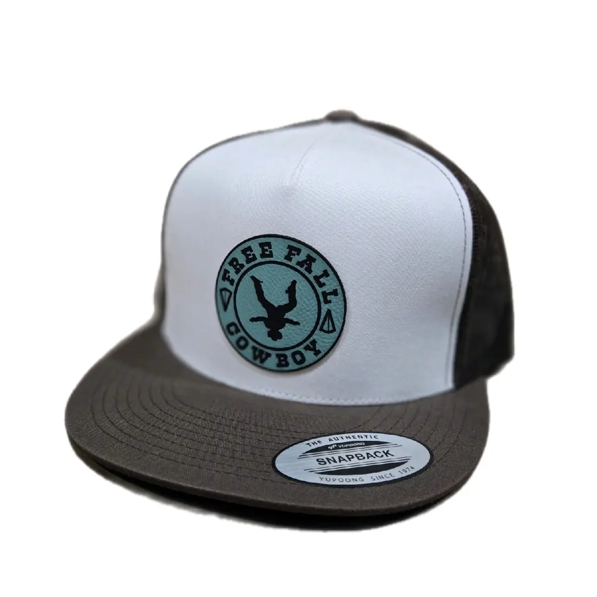 Brown and White with Turquoise Cowboy Hat