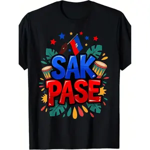 Celebrate Haitian Culture with Pride Unisex Traditional Flag Short Sleeve T-Shirt for Summer 2026
