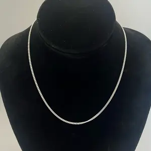 Cadena Cubana Delgada Plata 925 Chain