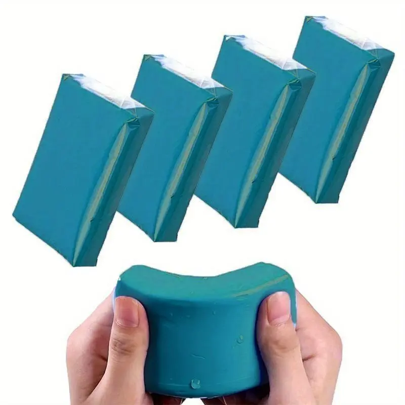 4 Pcs 3.53oz Clay Bar Car Detailing Clay, Auto Blue Detailing Magic Clay Bars Cleaner Soft Squishy With Washing And Adsorption Capacity For Car, Glass, Vehicles