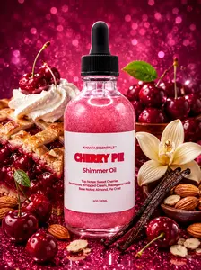 Cherry Pie Moisturizing Shimmer Body Oil 120ml Fragrance for Soft Radiant Skin by Karafa Essentials